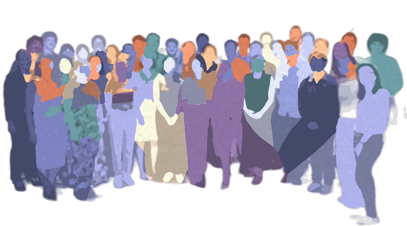 An illustration of the Ember Advisors team, standing together.